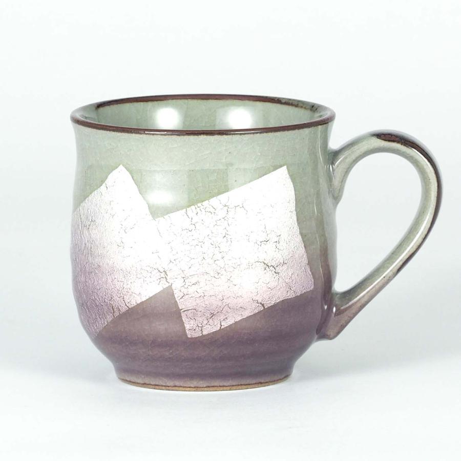 九谷焼 マグカップ 銀彩 5色 MUG cup GINSAI 5colors (プレゼント 贈り物 ギフト お祝いに) 京紫色