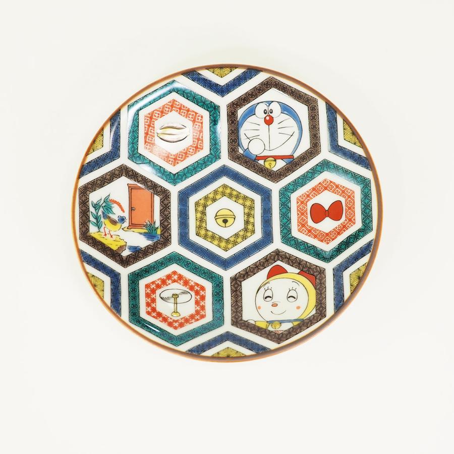 九谷焼 青郊窯 大人気 ドラえもん 小皿 古九谷風・亀甲