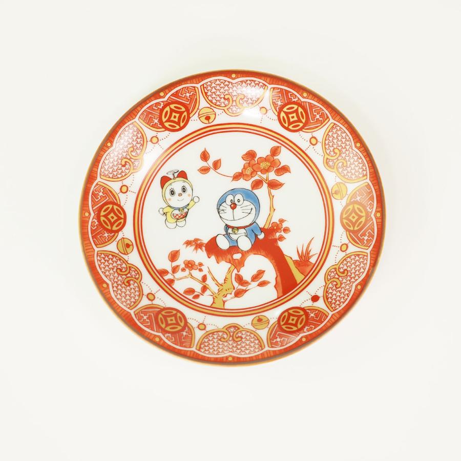 九谷焼 青郊窯 大人気 ドラえもん 小皿 飯田屋風・八郎手